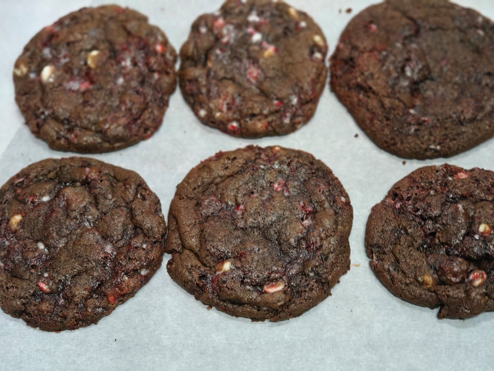 Triple Chocolate Chip Peppermint Cookies